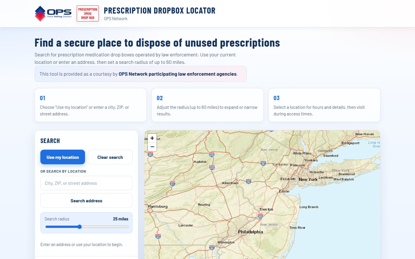 OPS Prescription Dropbox Locator